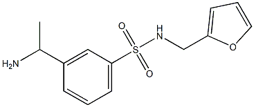 3-(1-aminoethyl)-N-(furan-2-ylmethyl)benzene-1-sulfonamide 结构式