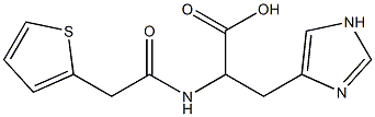 3-(1H-imidazol-4-yl)-2-[(thien-2-ylacetyl)amino]propanoic acid 结构式
