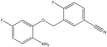 3-(2-amino-5-fluorophenoxymethyl)-4-fluorobenzonitrile 结构式