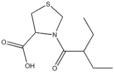 3-(2-ethylbutanoyl)-1,3-thiazolidine-4-carboxylic acid 结构式