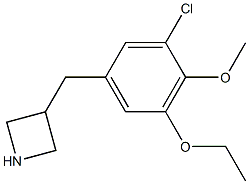 3-(3-chloro-5-ethoxy-4-methoxybenzyl)azetidine 结构式
