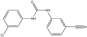 3-(3-chlorophenyl)-1-(3-cyanophenyl)urea 结构式