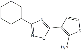3-(3-cyclohexyl-1,2,4-oxadiazol-5-yl)thiophen-2-amine 结构式