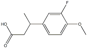 3-(3-fluoro-4-methoxyphenyl)butanoic acid 结构式