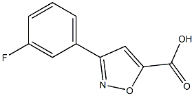 3-(3-fluorophenyl)-1,2-oxazole-5-carboxylic acid 结构式