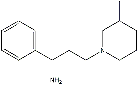 3-(3-methylpiperidin-1-yl)-1-phenylpropan-1-amine 结构式