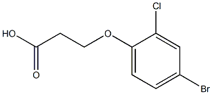 3-(4-bromo-2-chlorophenoxy)propanoic acid 结构式