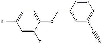 3-(4-bromo-2-fluorophenoxymethyl)benzonitrile 结构式