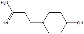 3-(4-hydroxypiperidin-1-yl)propanimidamide 结构式