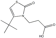 3-(4-tert-butyl-2-oxo-1,3-thiazol-3(2H)-yl)propanoic acid 结构式