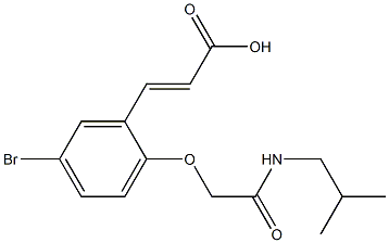 3-(5-bromo-2-{[(2-methylpropyl)carbamoyl]methoxy}phenyl)prop-2-enoic acid 结构式