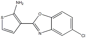 3-(5-chloro-1,3-benzoxazol-2-yl)thiophen-2-amine 结构式