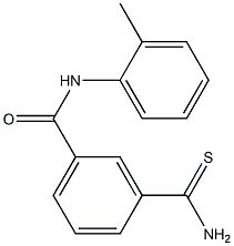 3-(aminocarbonothioyl)-N-(2-methylphenyl)benzamide 结构式