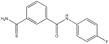 3-(aminocarbonothioyl)-N-(4-fluorophenyl)benzamide 结构式