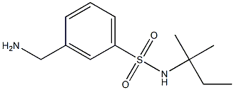 3-(aminomethyl)-N-(1,1-dimethylpropyl)benzenesulfonamide 结构式