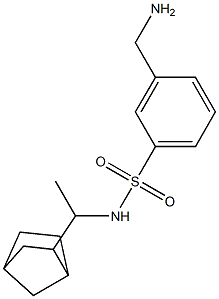 3-(aminomethyl)-N-(1-{bicyclo[2.2.1]heptan-2-yl}ethyl)benzene-1-sulfonamide 结构式