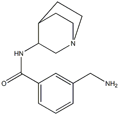 3-(aminomethyl)-N-{1-azabicyclo[2.2.2]octan-3-yl}benzamide 结构式