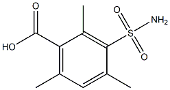 3-(aminosulfonyl)-2,4,6-trimethylbenzoic acid 结构式