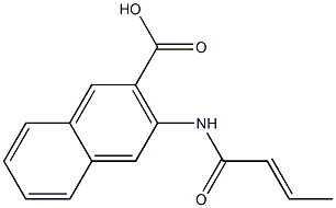 3-(but-2-enamido)naphthalene-2-carboxylic acid 结构式