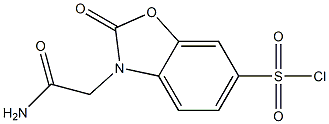 3-(carbamoylmethyl)-2-oxo-2,3-dihydro-1,3-benzoxazole-6-sulfonyl chloride 结构式