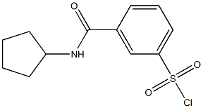 3-(cyclopentylcarbamoyl)benzene-1-sulfonyl chloride 结构式