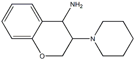 3-(piperidin-1-yl)-3,4-dihydro-2H-1-benzopyran-4-amine 结构式