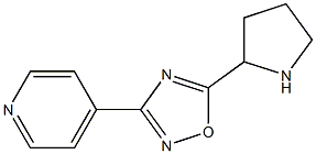 3-(pyridin-4-yl)-5-(pyrrolidin-2-yl)-1,2,4-oxadiazole 结构式