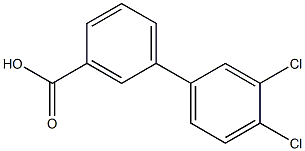 3',4'-dichloro-1,1'-biphenyl-3-carboxylic acid 结构式