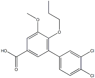 3',4'-dichloro-5-methoxy-6-propoxy-1,1'-biphenyl-3-carboxylic acid 结构式