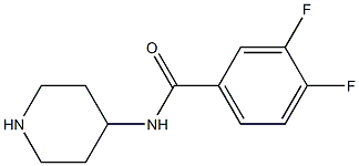 3,4-difluoro-N-(piperidin-4-yl)benzamide 结构式