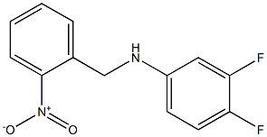 3,4-difluoro-N-[(2-nitrophenyl)methyl]aniline 结构式