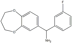 3,4-dihydro-2H-1,5-benzodioxepin-7-yl(3-fluorophenyl)methanamine 结构式