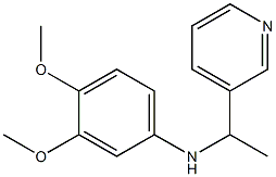 3,4-dimethoxy-N-[1-(pyridin-3-yl)ethyl]aniline 结构式