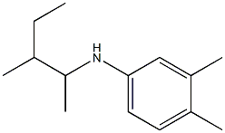 3,4-dimethyl-N-(3-methylpentan-2-yl)aniline 结构式