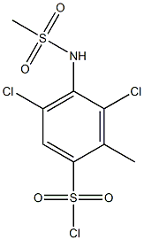 3,5-dichloro-4-methanesulfonamido-2-methylbenzene-1-sulfonyl chloride 结构式