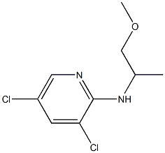 3,5-dichloro-N-(1-methoxypropan-2-yl)pyridin-2-amine 结构式