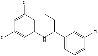 3,5-dichloro-N-[1-(3-chlorophenyl)propyl]aniline 结构式
