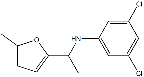 3,5-dichloro-N-[1-(5-methylfuran-2-yl)ethyl]aniline 结构式