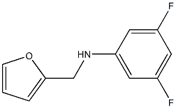 3,5-difluoro-N-(furan-2-ylmethyl)aniline 结构式