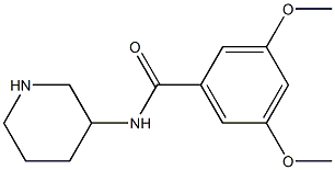 3,5-dimethoxy-N-(piperidin-3-yl)benzamide 结构式