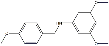 3,5-dimethoxy-N-[(4-methoxyphenyl)methyl]aniline 结构式