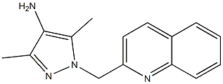 3,5-dimethyl-1-(quinolin-2-ylmethyl)-1H-pyrazol-4-amine 结构式