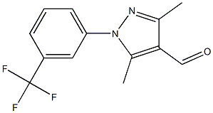 3,5-dimethyl-1-[3-(trifluoromethyl)phenyl]-1H-pyrazole-4-carbaldehyde 结构式