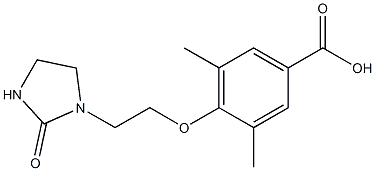 3,5-dimethyl-4-[2-(2-oxoimidazolidin-1-yl)ethoxy]benzoic acid 结构式
