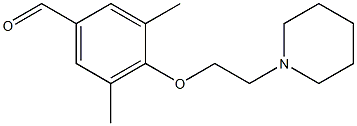 3,5-dimethyl-4-[2-(piperidin-1-yl)ethoxy]benzaldehyde 结构式