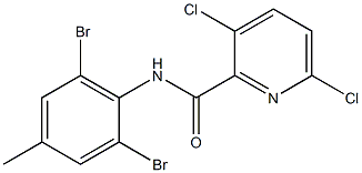 3,6-dichloro-N-(2,6-dibromo-4-methylphenyl)pyridine-2-carboxamide 结构式