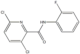 3,6-dichloro-N-(2-fluorophenyl)pyridine-2-carboxamide 结构式