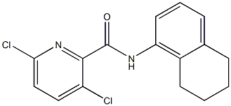 3,6-dichloro-N-(5,6,7,8-tetrahydronaphthalen-1-yl)pyridine-2-carboxamide 结构式