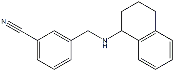 3-[(1,2,3,4-tetrahydronaphthalen-1-ylamino)methyl]benzonitrile 结构式