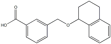 3-[(1,2,3,4-tetrahydronaphthalen-1-yloxy)methyl]benzoic acid 结构式